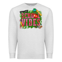 Oatmeal Heather school vibes Premium Sweatshirt - texasbilliewilder