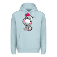 Blue Mist cute hippopotamus Premium Hoodie - AdoDesignShop