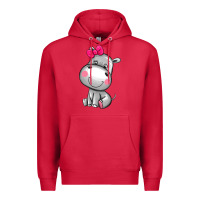 Cardinal cute hippopotamus Premium Hoodie - AdoDesignShop