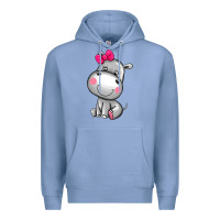 Colony Blue cute hippopotamus Premium Hoodie - AdoDesignShop