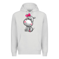 Dove Grey cute hippopotamus Premium Hoodie - AdoDesignShop