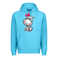 Ocean Blue cute hippopotamus Premium Hoodie - AdoDesignShop