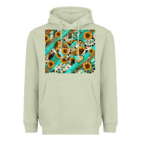 Matcha leopard sunflower hearts Heavyweight Hoodie - RanaPortraitStore