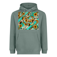 Sage leopard sunflower hearts Heavyweight Hoodie - RanaPortraitStore
