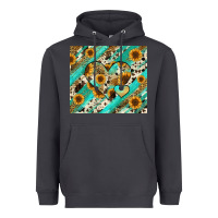 Smoke leopard sunflower hearts Heavyweight Hoodie - RanaPortraitStore