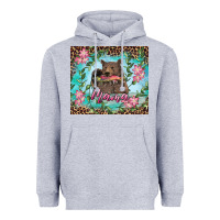 Heather Grey mama bear haunting fish floral Heavyweight Hoodie - RanaPortraitStore