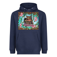 Navy mama bear haunting fish floral Heavyweight Hoodie - RanaPortraitStore