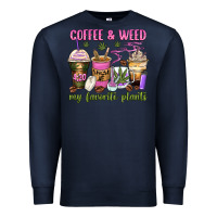 Navy coffee and weed my favorite plants Premium Sweatshirt - Zillion Design Studio