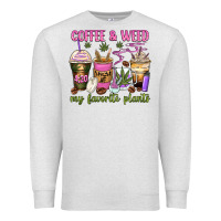 Oatmeal Heather coffee and weed my favorite plants Premium Sweatshirt - Zillion Design Studio
