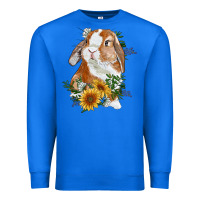 True Royal bunny with sunflowers Premium Sweatshirt - RanaPortraitStore