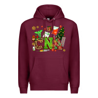 Burgundy cna christmas Premium Hoodie - AdoDesignShop