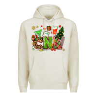 Oatmeal Heather cna christmas Premium Hoodie - AdoDesignShop