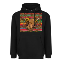 Black serape leopard turquoise sunflowers cow Heavyweight Hoodie - RanaPortraitStore