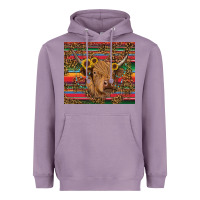 Lavender serape leopard turquoise sunflowers cow Heavyweight Hoodie - RanaPortraitStore