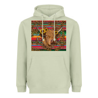 Matcha serape leopard turquoise sunflowers cow Heavyweight Hoodie - RanaPortraitStore