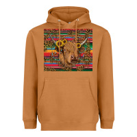 Meerkat serape leopard turquoise sunflowers cow Heavyweight Hoodie - RanaPortraitStore