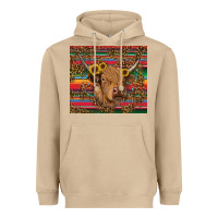 Mushroom serape leopard turquoise sunflowers cow Heavyweight Hoodie - RanaPortraitStore