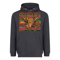 Smoke serape leopard turquoise sunflowers cow Heavyweight Hoodie - RanaPortraitStore