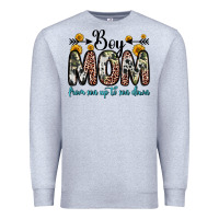 Heather Grey boy mom from son up to son down Premium Sweatshirt - Zillion Design Studio