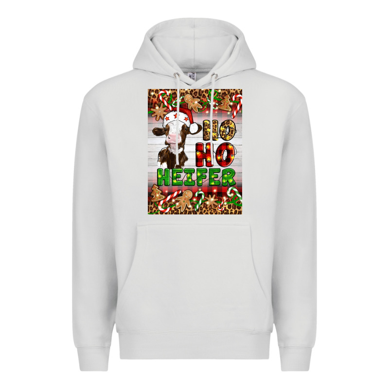 Christmas Ho Ho Ho Heifer Premium Hoodie by Artiststas | Teevron