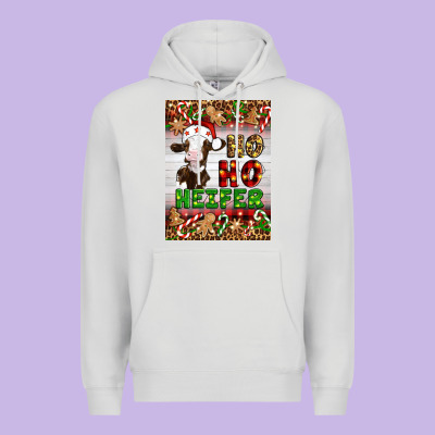 Christmas Ho Ho Ho Heifer Premium Hoodie Designed By Artiststas