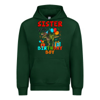 Forest Green sister of the birthday boy t rex Urban Hoodie - Artiststas