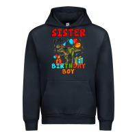 Navy sister of the birthday boy t rex Urban Hoodie - Artiststas