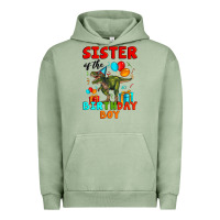 Pigment Oil Green sister of the birthday boy t rex Urban Hoodie - Artiststas