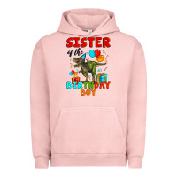 Pigment Salmon sister of the birthday boy t rex Urban Hoodie - Artiststas