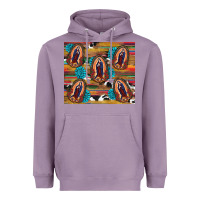 Lavender serape gemstone glitter cowhide lady of guadalupe Heavyweight Hoodie - RanaPortraitStore