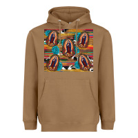 Toasted Coconut serape gemstone glitter cowhide lady of guadalupe Heavyweight Hoodie - RanaPortraitStore