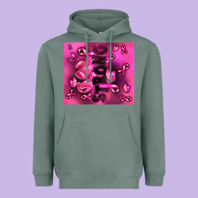 Heavyweight Hoodie strong breast cancer