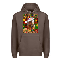 Coffee Christmas horse Premium Hoodie - Artiststas