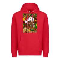 Red Christmas horse Premium Hoodie - Artiststas
