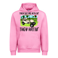 Fuchsia Pink they see me rollin' they hattin' Urban Hoodie - Artiststas