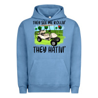 Pigment Pebble Blue they see me rollin' they hattin' Urban Hoodie - Artiststas