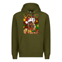 Army Green Christmas horse Premium Hoodie - Artiststas