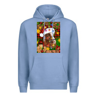 Colony Blue Christmas horse Premium Hoodie - Artiststas
