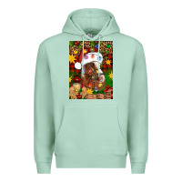 Seafoam Christmas horse Premium Hoodie - Artiststas