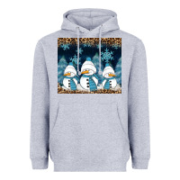 Heather Grey snowman winter Heavyweight Hoodie - RanaPortraitStore