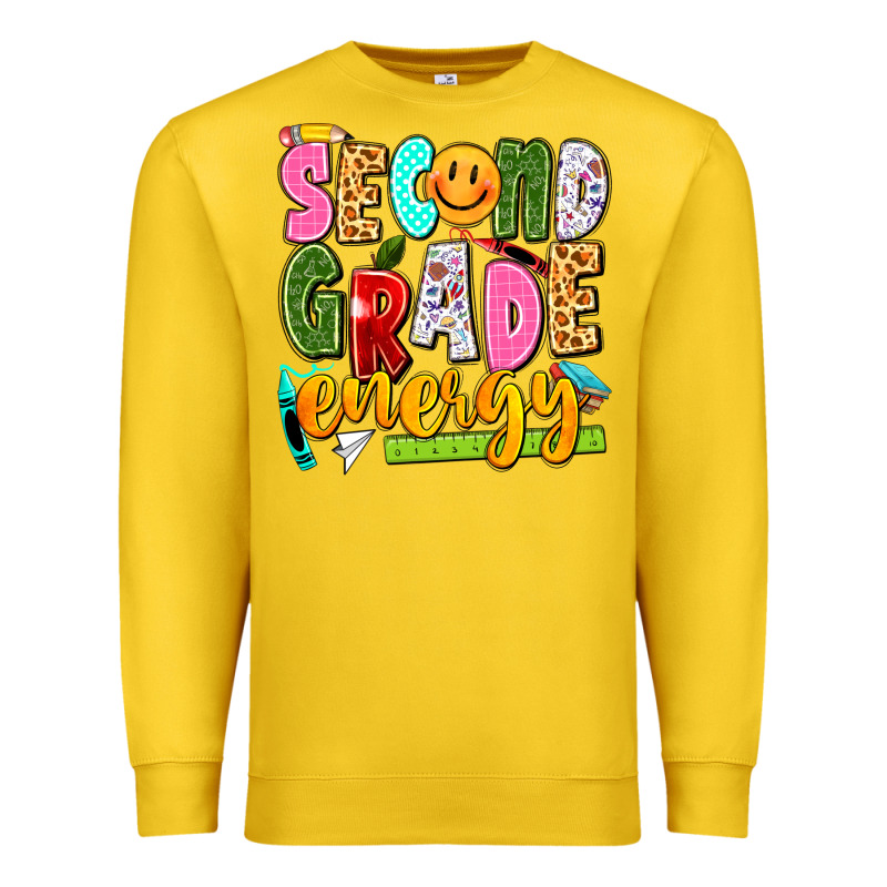 Second Grade Energy Premium Sweatshirt by texasbilliewilder | Teevron