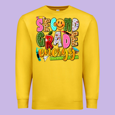 Second Grade Energy Premium Sweatshirt Designed By Texasbilliewilder