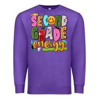 Purple second grade energy Premium Sweatshirt - texasbilliewilder