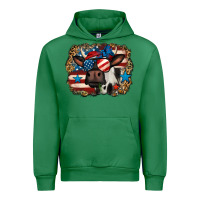 Emerald 4th of july cow Urban Hoodie - Jasminsmagicworld