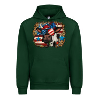 Forest Green 4th of july cow Urban Hoodie - Jasminsmagicworld