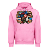 Fuchsia Pink 4th of july cow Urban Hoodie - Jasminsmagicworld