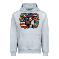 Heather Grey 4th of july cow Urban Hoodie - Jasminsmagicworld