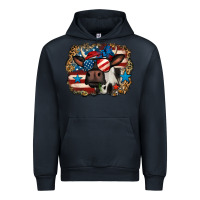 Navy 4th of july cow Urban Hoodie - Jasminsmagicworld
