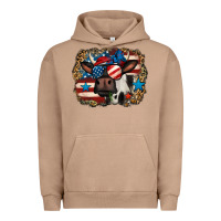 Pigment Burro 4th of july cow Urban Hoodie - Jasminsmagicworld