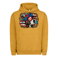 Pigment Peanut Butter 4th of july cow Urban Hoodie - Jasminsmagicworld